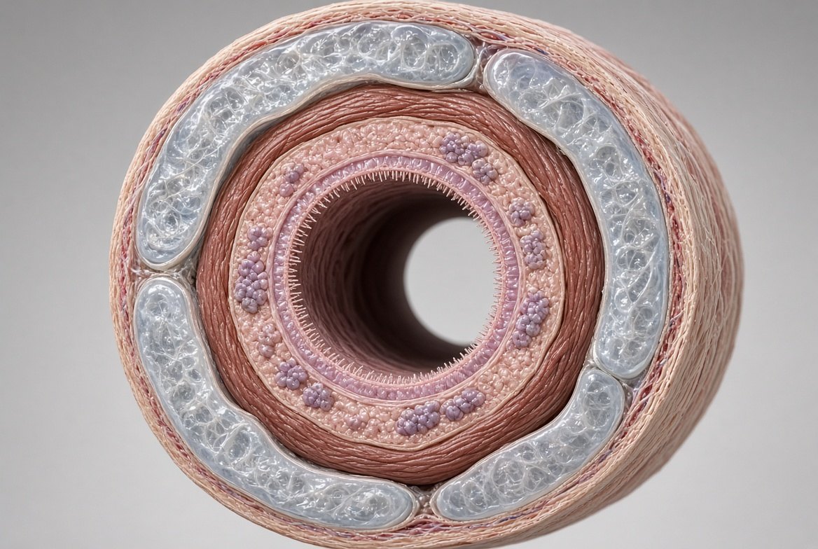 Educational cross-section of an airway